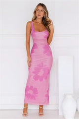 Amber Splendour Mesh Maxi Dress Purple