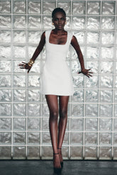 Lysandre Crepe Mini Dress - Ivory